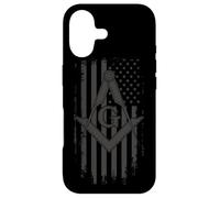 Custodia per iPhone 17 Masonic American Flag Square and Compass - Massone