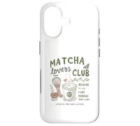 Custodia per iPhone 17 Matcha Lovers Club, Cute Matcha Latte & Whisk for Tea Fans