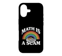 Custodia per iPhone 17 Math Is A Scam Retro Rainbow Exploding Calculator Sarcasm