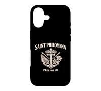 Custodia per iPhone 17 Medaglia di Santa Filomena Religioso Charm per Devographic