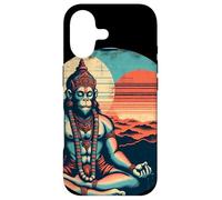 Custodia per iPhone 17 Meditazione Hanuman Vintage Tramonto Empowering Yoga Meditazione