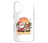 Custodia per iPhone 17 Mele Kalikimaka Natale hawaiano Kawaii Babbo Natale renna divertente