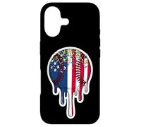 Custodia per iPhone 17 Melting American Baseball Drip Giocatore Patriottico Coach Amante
