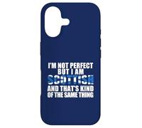 Custodia per iPhone 17 Meme con bandiera I'm Not Perfect But AM Scozzese KINDA SAME THING