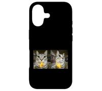 Custodia per iPhone 17 Meme di Silly Staring Cat, divertente disegno felino