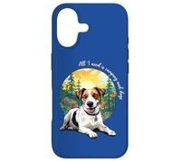 Custodia per iPhone 17 Mens Womens All I Need Camping Jack Russell Terriers Lover