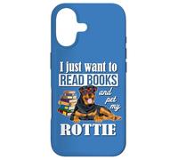 Custodia per iPhone 17 Mens Womens Kids Funny Read Books & Pet My Rottweiler Lover