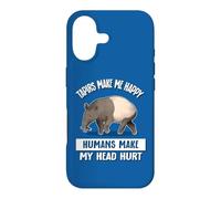 Custodia per iPhone 17 Mens Womens Kids Humans Hurt Head Tapirs Make Me Happy