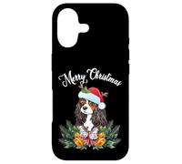 Custodia per iPhone 17 Mens Womens Kids Merry Christmas Santa Cavalier Dog Mom