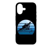 Custodia per iPhone 17 Mens Womens Kids Retro Blue Vintage Sun Manta Ray Lover