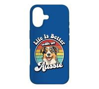 Custodia per iPhone 17 Mens Womens Retro Vintage Life Is Better Aussie Dog Lover