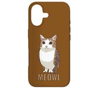 Custodia per iPhone 17 Meowl Cat-Owl Meme Design - Internet Brainrot Culture
