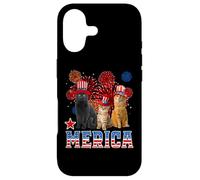 Custodia per iPhone 17 Merica Cats American Flag Firework Patriotic 4th Of July Cat