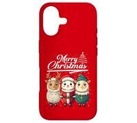 Custodia per iPhone 17 Merry Christmas Sheep Santa Hat Animal Cute Xmas Holiday