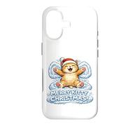 Custodia per iPhone 17 Merry Kitty Christmas - Angelo con neve, adorabile per bambini e bambine