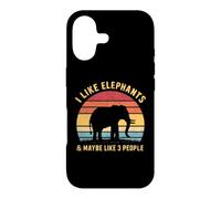 Custodia per iPhone 17 Mi piacciono gli elefanti e forse come 3 Persone Elefante Retro