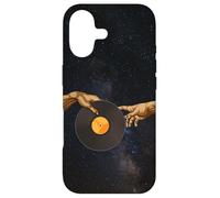 Custodia per iPhone 17 Michelangelo DJ Creation Of Adam Hands Art - Disco in vinile anni '90