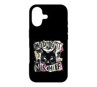 Custodia per iPhone 17 Midnight Mischief Black Cat, design grunge punk