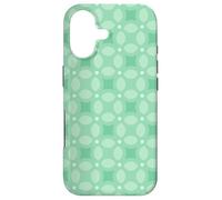 Custodia per iPhone 17 Mint Pastel Green Circles Rings Rounded Geometric Pattern