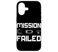 Custodia per iPhone 17 Missione fallita batteria scarica Gamer Joke Console di gioco Umorismo