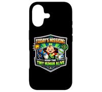 Custodia per iPhone 17 Missione Keep Tiny Human Alive Divertente Nuovo Genitore Mamma Papà Bambino