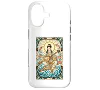 Custodia per iPhone 17 Mitologia Giapponese Dea della Musica Benzaiten Stained Glass