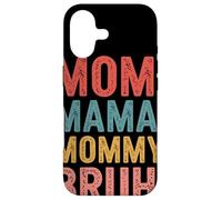 Custodia per iPhone 17 Mom Mama Mommy Bruh Retro Tipografia Umorismo Mamma