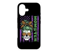 Custodia per iPhone 17 Momster America Flag Skull Mom Leopard Monster Halloween