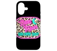 Custodia per iPhone 17 Moon Pink Bar Open Sign Leopard Western Design estetico