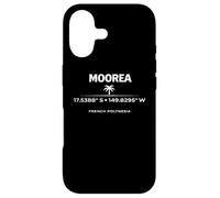 Custodia per iPhone 17 Moorea Polinesia Francese Coordinate Isola Design