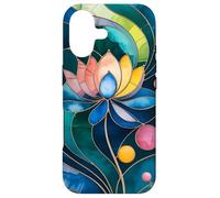 Custodia per iPhone 17 Mosaico di fiori di loto in stile Art Nouveau elegante e moderno