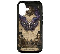 Custodia per iPhone 17 Moth Sun Dark Gothic Crescent Moon Skull
