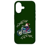 Custodia per iPhone 17 Motociclista Babbo Natale Moto Fan Merry Christmas Holiday Uomo Donna
