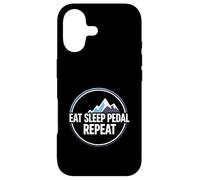 Custodia per iPhone 17 Mountain Biking Cyclist Eat Sleep Pedal Repeat