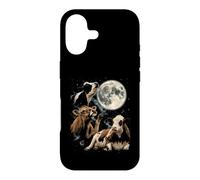 Custodia per iPhone 17 Mucca che ulula alla luna Vintage anni '90 Retro Farm Country