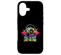 Custodia per iPhone 17 Music Headphones DJ Feel The Beat Live The Vibe Retro Sound