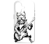 Custodia per iPhone 17 Musica per chitarra per cani American Pitbull Bully Staffy Bull Terrier