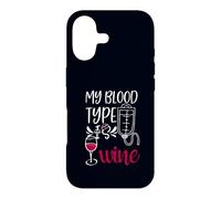 Custodia per iPhone 17 My Blood Type is Wine Nurse Sarcastico Wine Fan Lovers Design
