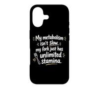 Custodia per iPhone 17 My metabolism isn’t slow my fork just has unlimited stamina
