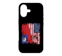 Custodia per iPhone 17 Myanmar Birmania USA Bandiera Distressed - Metà americana