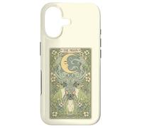 Custodia per iPhone 17 Mystical Pug Howling at The Moon Tarocchi Card Art Dog Amante