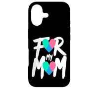 Custodia per iPhone 17 Nastro a forma di cuore per la sensibilizzazione sul cancro alla tiroide per la mia mamma