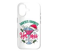 Custodia per iPhone 17 Natale preferito di Babbo Natale caldo pasticcio divertente Natale