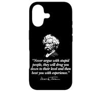 Custodia per iPhone 17 Never Argue with Stupid People Mark Twain Citazione