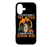 Custodia per iPhone 17 Never Mind The Witch Beware Of Russian Blue Cat Halloween