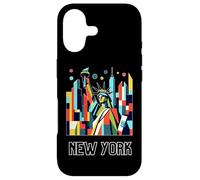 Custodia per iPhone 17 New York City skylines NYC statue of liberty Cubism art