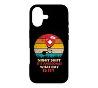 Custodia per iPhone 17 Night Shift Its Awesome! What Day Is It Funny Nursing Nurse