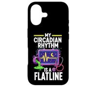 Custodia per iPhone 17 Night Shift Nurse Circadian Rhythm Flatline Humor