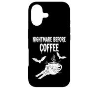 Custodia per iPhone 17 Nightmare Before Coffee Halloween Humor