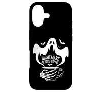 Custodia per iPhone 17 Nightmare Before Coffee Halloween Humor